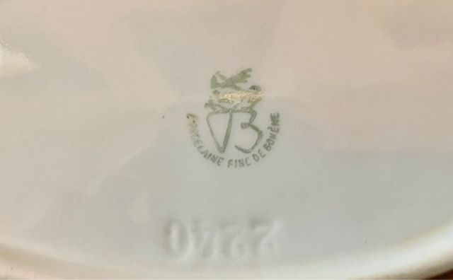 Servizio 40 pz porcellana Bohemia bordo oro