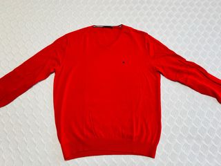 Jersey pico rojo hombre