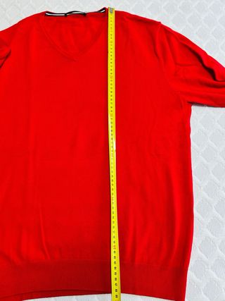 Jersey pico rojo hombre