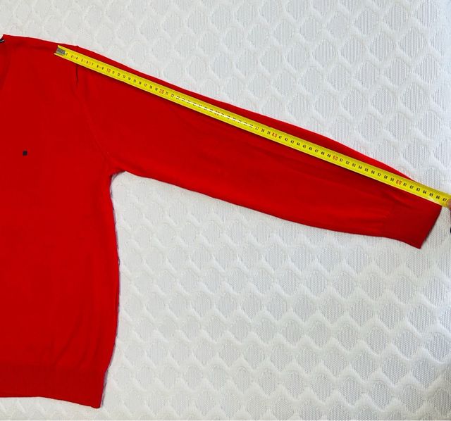 Jersey pico rojo hombre