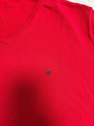 Jersey pico rojo hombre