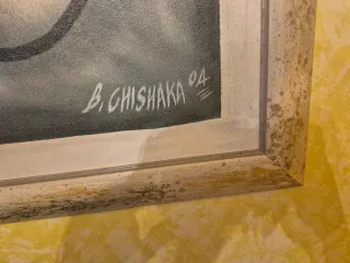 Cuadro abstracto figura femenina, pintada al óleo.