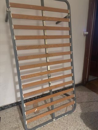 Somier 90cm Metal y Madera