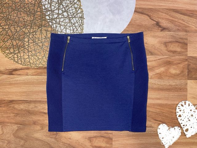 Minifalda Stradivarius Azul Talla L