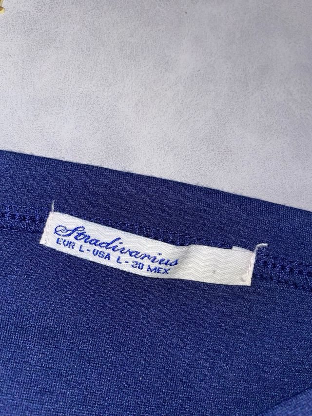 Minifalda Stradivarius Azul Talla L