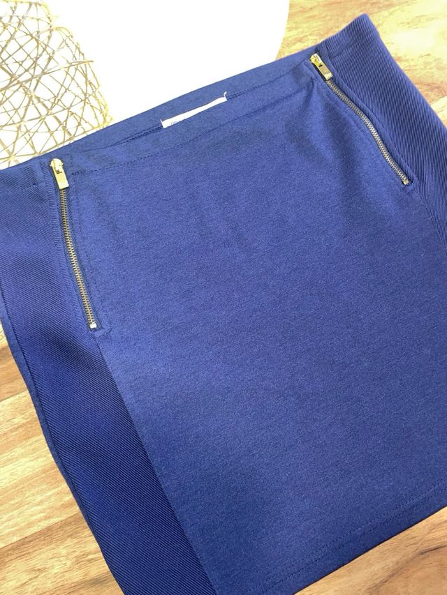 Minifalda Stradivarius Azul Talla L