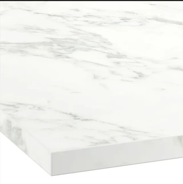 Encimera imitación mármol blanca 120cm