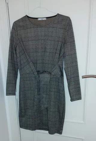 Vestido Mango Talla M Cuadros