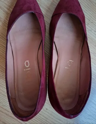 Zapatos tacón burdeos talla 36