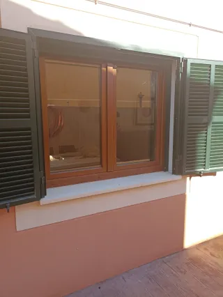 Corredera PVC Bicolor Blanco/Roble 1385x11