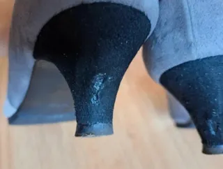 Zapatos tacón grises y negros talla 36