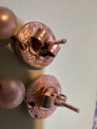 Pendientes Tous Plata y Perlas Rosas