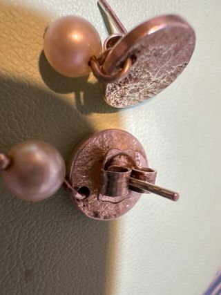 Pendientes Tous Plata y Perlas Rosas