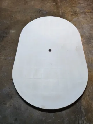 Mesa de plástico ovalada para camping