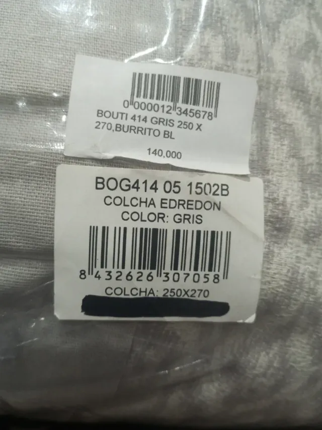 Colcha Burrito Blanco  nueva