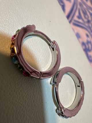 Pendientes Bimba y Lola multicolor plata