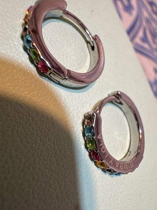 Pendientes Bimba y Lola multicolor plata