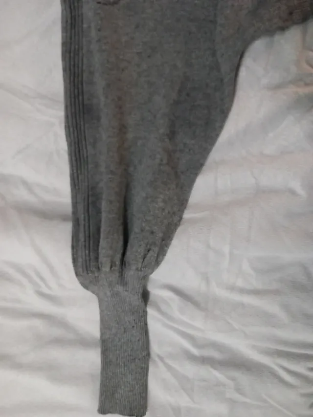 Maglione donna grigio con farfalle