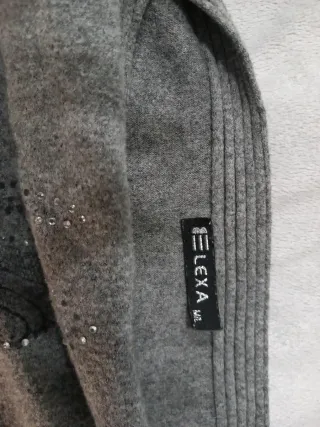 Maglione donna grigio con farfalle