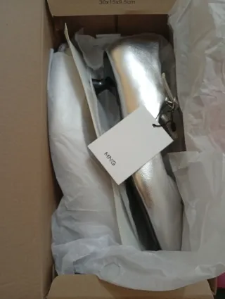 Zapatos Mango Plata Talla 39