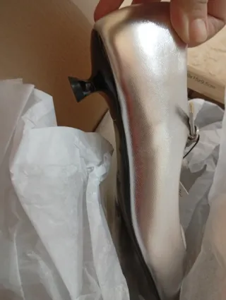 Zapatos Mango Plata Talla 39