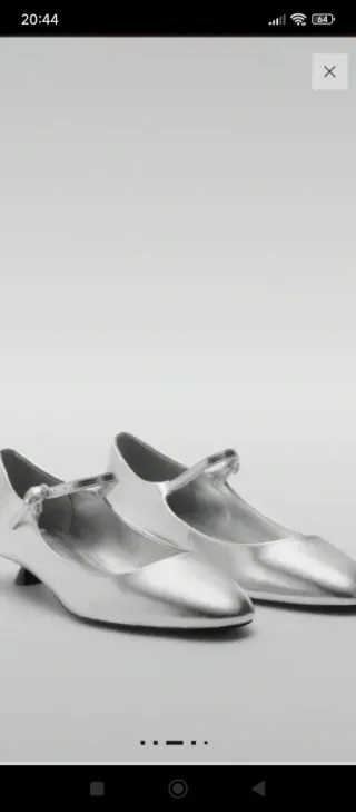 Zapatos Mango Plata Talla 39