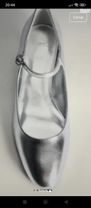 Zapatos Mango Plata Talla 39