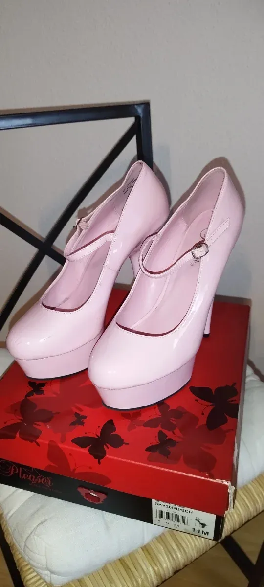 Zapatos Drag Queen charol Rosa Tacón Plataforma