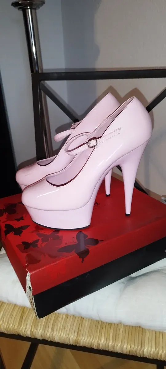 Zapatos Drag Queen charol Rosa Tacón Plataforma