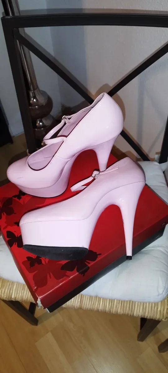 Zapatos Drag Queen charol Rosa Tacón Plataforma