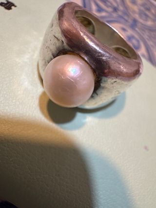 Anillo Tous Plata y Perla Cultivada Rosa