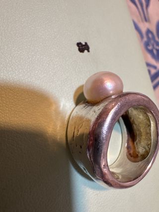 Anillo Tous Plata y Perla Cultivada Rosa