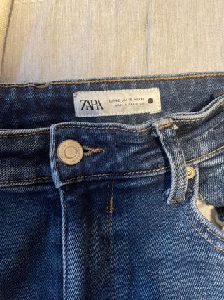 Jeans Zara Mujer Azul Talla 42