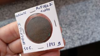 10 Cent 1893 Umberto I Raro Rottura Conio