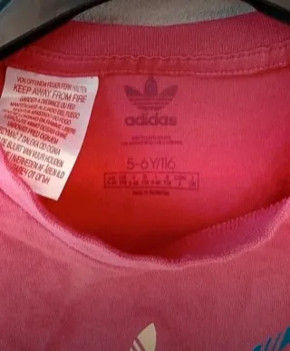 T-shirt, bambina, Adidas, 5 / 6 anni, rosa fucsia