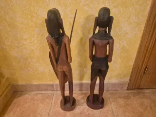 Figuras Étnicas Madera Tallada