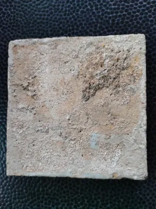 Azulejo antiguo medieval azul y blanco