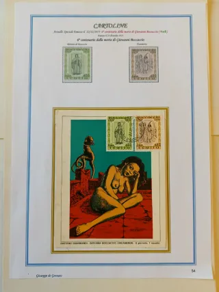 Cartolina Decameron Boccaccio 1975