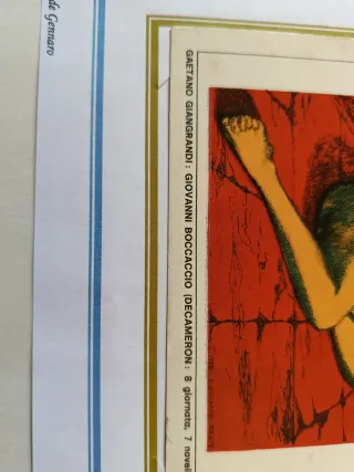 Cartolina Decameron Boccaccio 1975