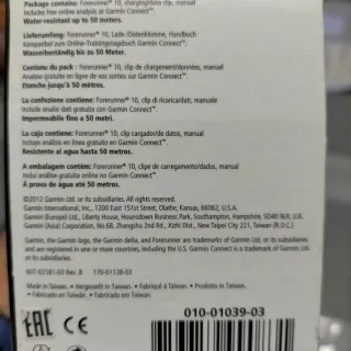 Reloj Garmin Forerunner 10 Negro/Rojo.