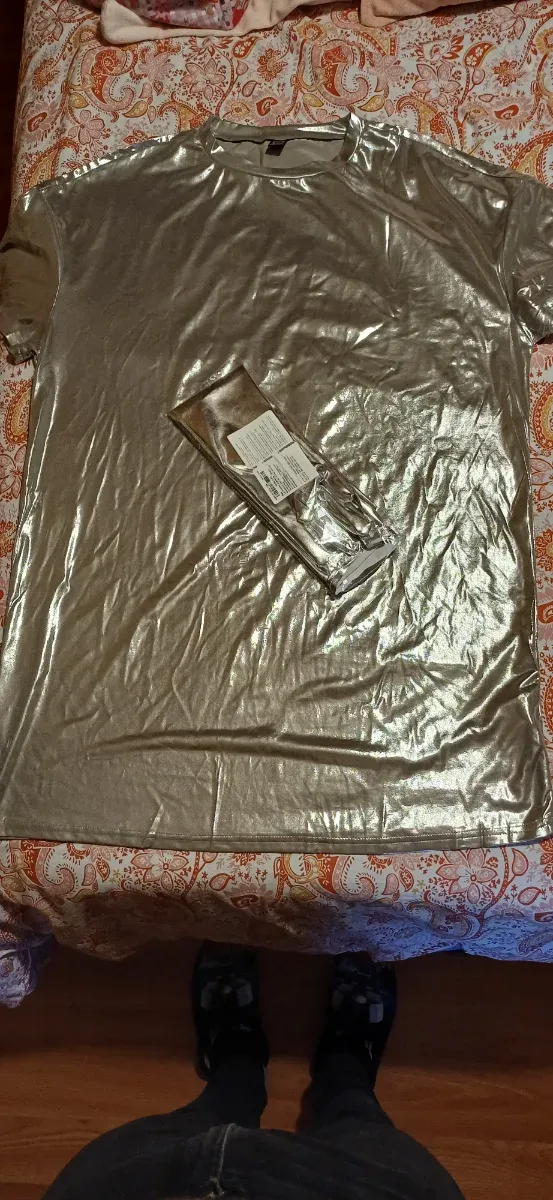 Vestido de fiesta plateado