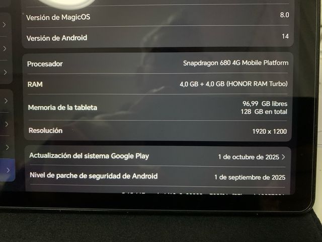 HONOR Pad X8a Tablet Negra (Nueva)
