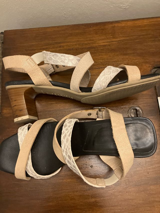 Sandalias Hispanitas Mujer Beige/Blanco