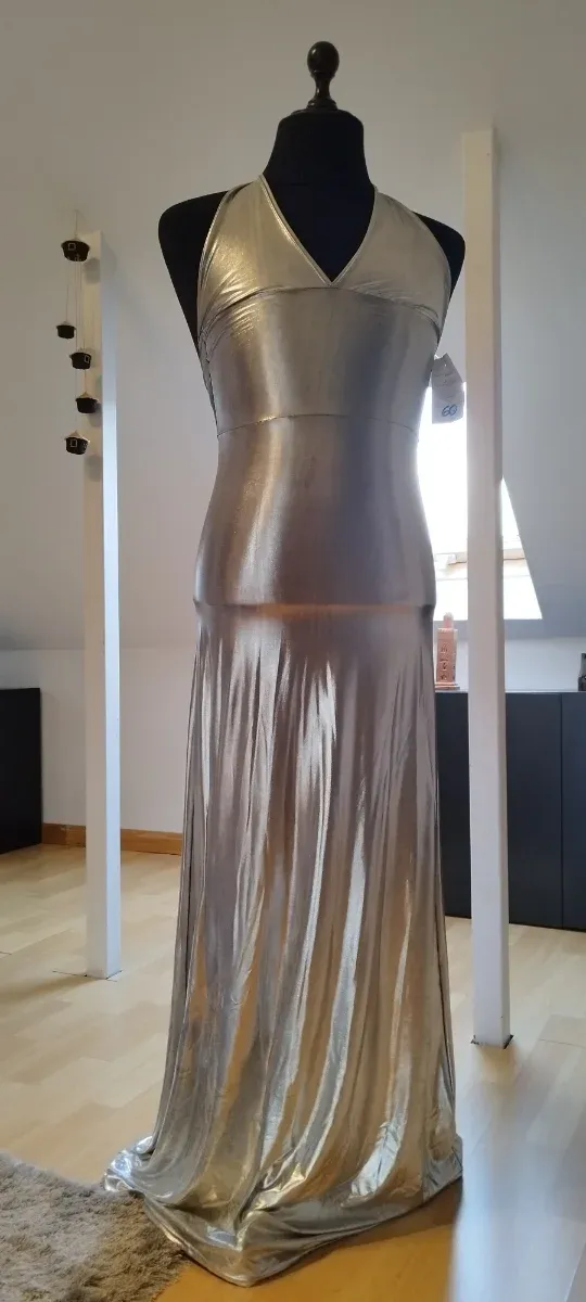 Vestido fiesta plateado Drag Queen