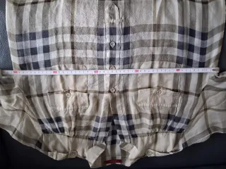 Camisa Burberry Cuadros Beige y Marrón