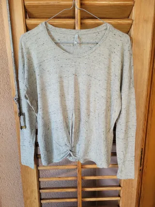 Maglia donna grigia con nodo