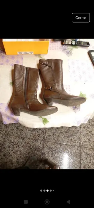 Botas de piel marrones talla 40