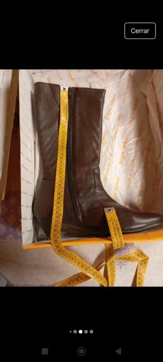 Botas de piel marrones talla 40