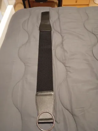 Cinturón elástico mujer negro con hebilla