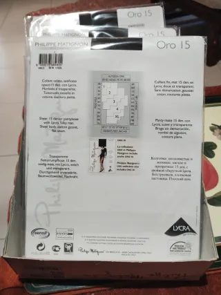 Philippe Matignon 12 Collant 15 Den Nero Taglia 4